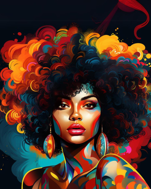 Rainbow Afro Girl